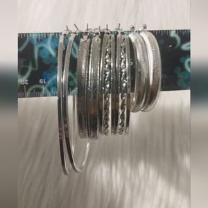 💕Big Hoop earrings + 3 medium hoops💕